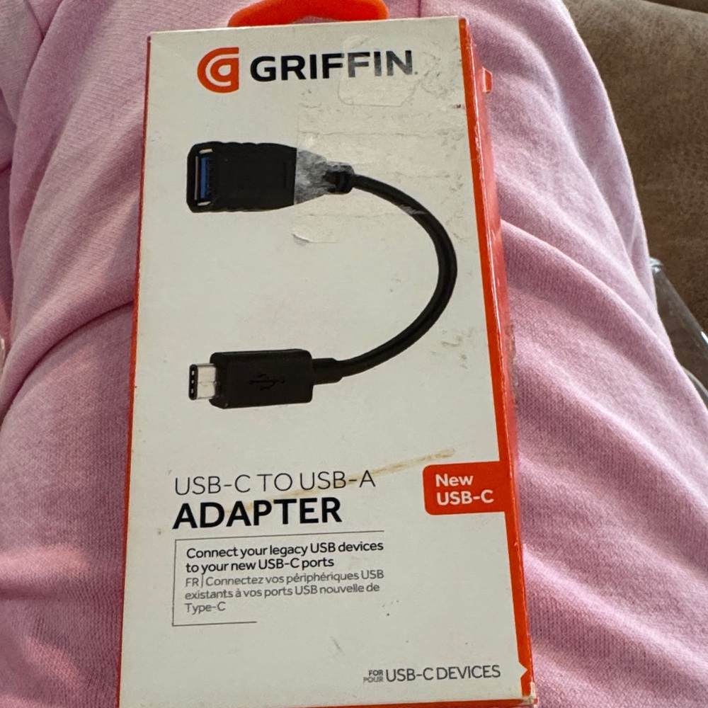 Griffin Black USB-C to USB-A Adapter